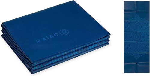 Opvouwbare Reis Yogamat - Gaiam - voor Yoga, Pilates en Vloertrainingen - 68 inch x 24 inch x 2mm