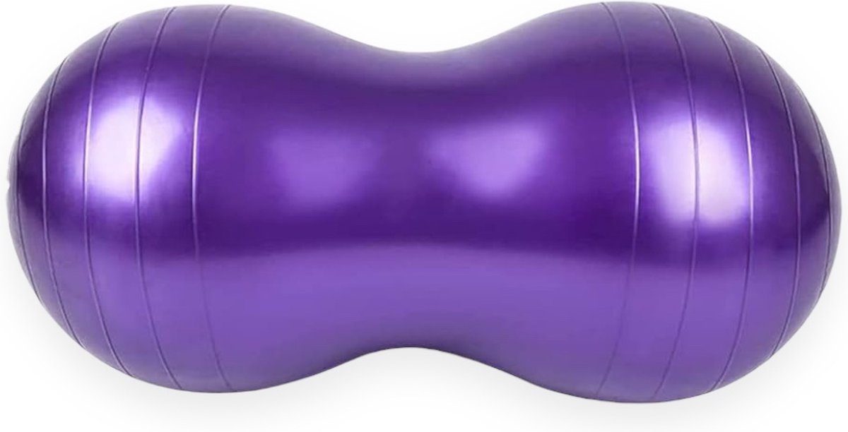 Padisport Peanut Yoga Bal 90x45cm Paars - Zwangerschapsbal - Pilates Bal - Oefenbal - Fitnessbal - Evenwichtsbal - Zwangerschaps Bal - Yoga Bal 90 Cm - Yoga Bal Paars - Yoga - Fitness - Paars