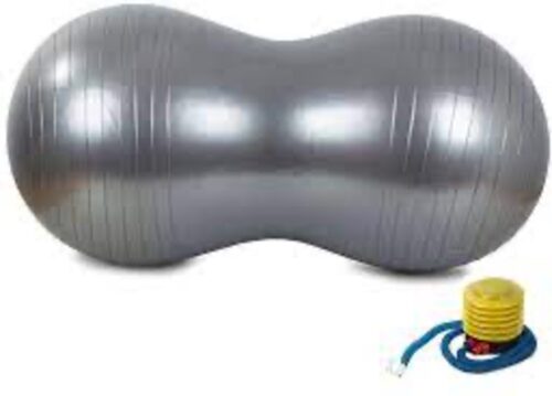 Padisport Peanut Yoga Bal 90x45cm Zilver - Zwangerschapsbal - Pilates Bal - Oefenbal - Fitnessbal - Evenwichtsbal - Zwangerschaps Bal - Yoga Bal 90 Cm - Yoga Bal Zilver - Yoga - Fitness - Zilver