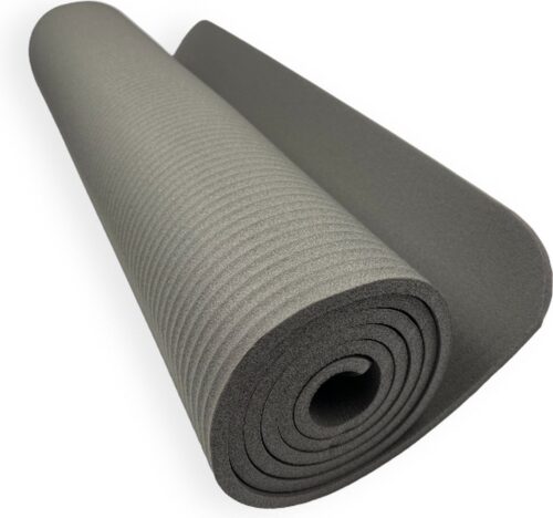 Padisport Yoga Mat Grijs - Fitness Mat Extra Dik - Yoga Mat Extra Dik - Pilates Mat - Dikke Yogamat - Yoga Mat Anti Slip - Yoga Matje - Yoga Mat Dik - Sport Mat - Sport Matje Fitness