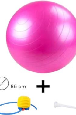 Padisport – Yoga bal – 85 cm – zwangerschapsbal – yoga bal inclusief pomp – fitnessbal – pilates bal – yoga bal roze – yoga bal 85 cm – yoga – fitness – roze