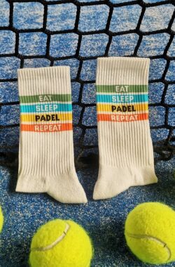 Pegada Sportsokken Eat sleep PADEL repeat – naadloos – kwaliteit- sportsokken voor heren en dames