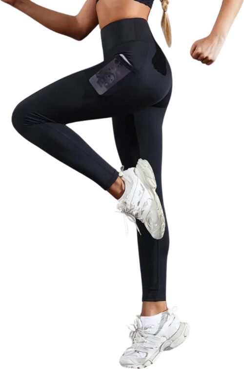 Pocket Legging - Dames - Sportbroek - Sportlegging - Zwart - met doorzichtige zakken - Gaas Zakken - Comfortabel - Aansluitend - High Waist