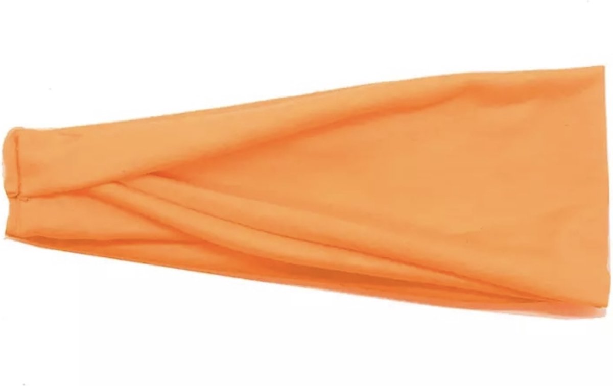 Premium Elastische Hoofdband voor Dames en Heren Oranje | Zweetband Hoofd | Hoofdband Sport | Haarband Make Up | Kind | Haarband Mannen | Haarband Meisje | Haarbanden | Diadeem | Haarband Bandana Breed | Zomer & Winter