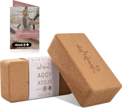 Premium Yoga Block Set van 2 van natuurkurk voor yoga en pilates - antislip en duurzaam