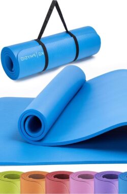 Premium yogamat – gymnastiekmat voor thuis met schouderriem – 183 x 60 x 1 cm