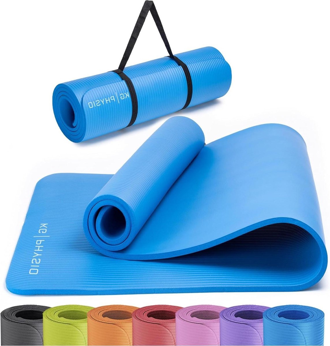 Premium yogamat - gymnastiekmat voor thuis met schouderriem - 183 x 60 x 1 cm