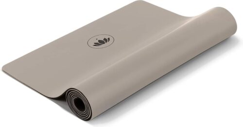 Pure yogamat - extreem slipvast polyurethaanoppervlak - ecologisch, vervaardigd van natuurlijk rubber - professionele yogamat voor hot yoga en ashtanga yoga - extra breed [183x66x0,4 cm].