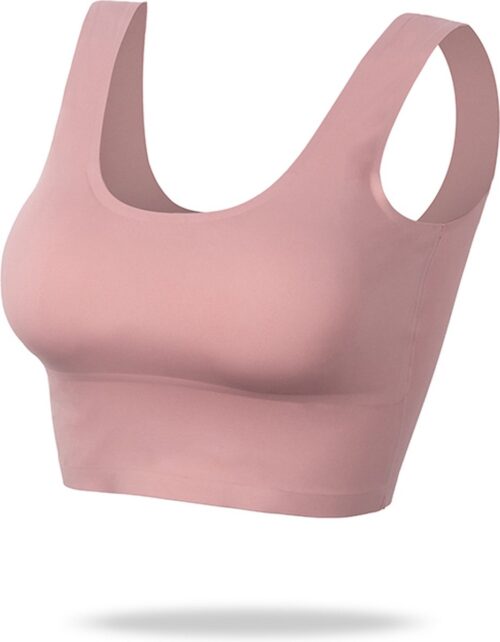 PureSquare - Sporttop - Pink - Maat S - fitnesstop - yogatop - sportbh - met bh vulling - Nylon/Spandex