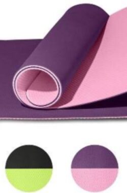 Rankos Sport Fitnessmat – 183 cm x 61 cm x 0.6 cm – Paars – Yoga Mat – Sport mat – Inclusief draagriem – Hoogwaardige kwaliteit trainingsmat – Anti Slip mat – 100% Huidvriendelijk & Duurzaam