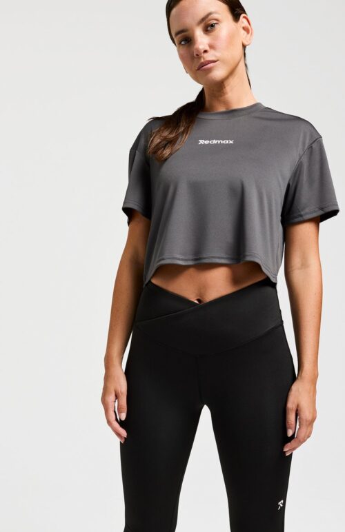 Redmax Sublime RMXNova - Sportshirt - Crop Top - Geschikt voor Fitness en Yoga - Dry-Cool - Dames - Donkergrijs - L