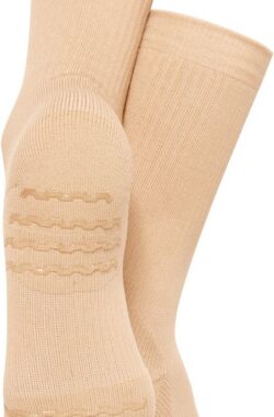 Rumpf 151 Danssokken | Antislip Sokken Dames en Heren | Yoga sokken | Pilates sokken | Sportsokken | Beige | Maat L (42-45)