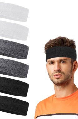 Running Hoofdband voor Mannen – Sport Wicking Stretchy Zweetband Antislip Workout Haarband – Katoenen Zweetband voor Basketbal In 3 Kleuren