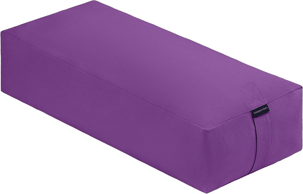 Sequoia Yoga Bolster Kussen - Meditatie Kussen voor Yoga Praktijken - Machine Wasbare 100% Katoenen Cover - Duurzaam Draaghandvat - Rechthoekig Moerbei - Comfortabele Ondersteuning