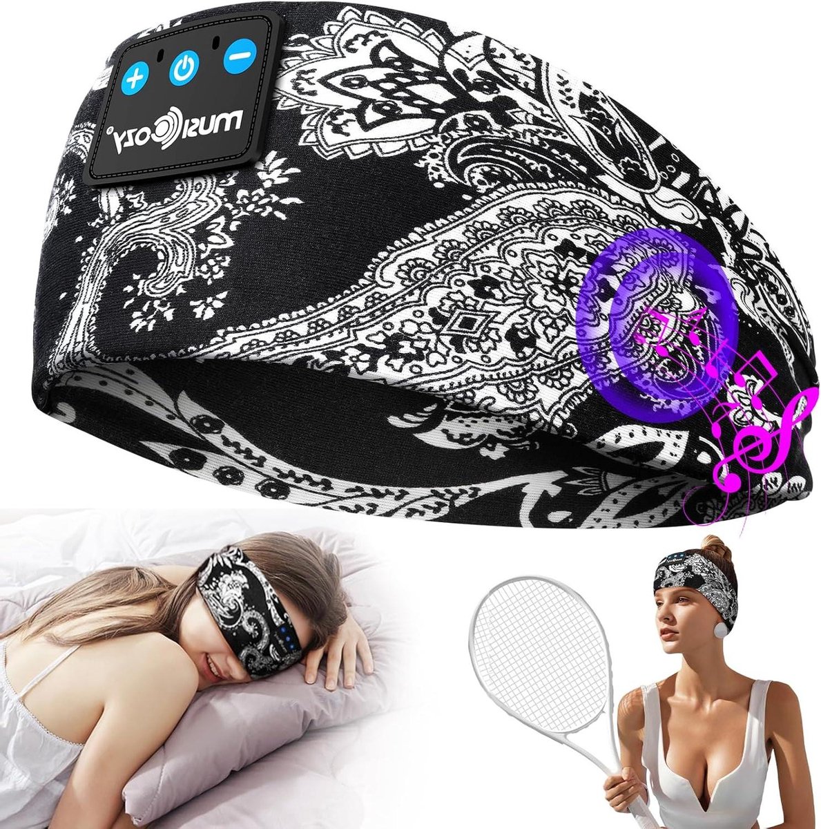 Slaapmasker Bluetooth 5.3 hoofdband zachte slaaphulp met dunne luidsprekers om te slapen sport ontspanning yoga meditatie 14 uur + speeltijd technische gadgets voor mannen