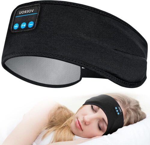 Slaapmasker Bluetooth verstelbare Bluetooth-koptelefoon met hoofdband - ultralange speeltijd - ingebouwde HD hifi-luidsprekers - slaap training tennis yoga reizen - perfect