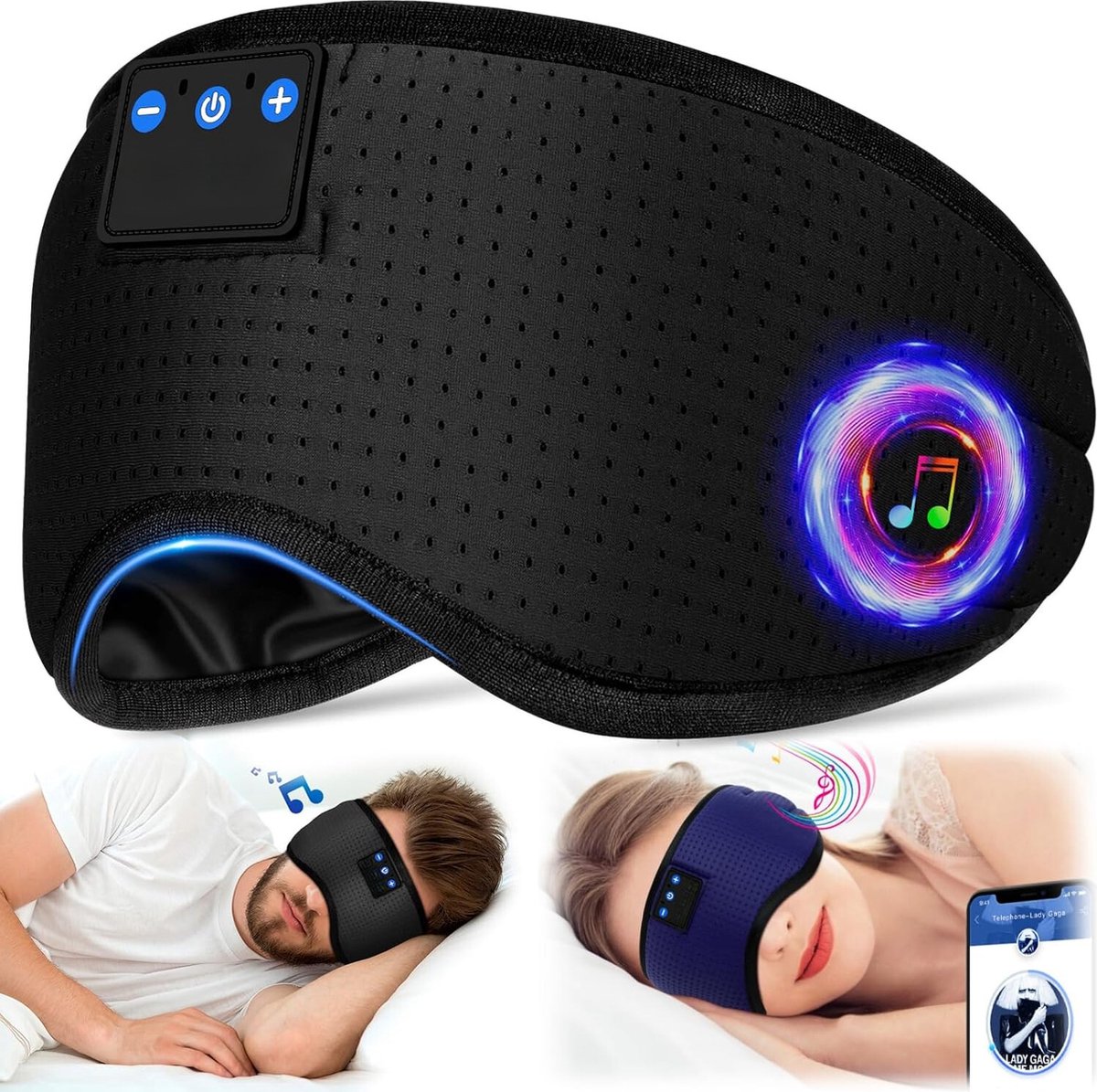 Slaapmasker bluetooth - Slaapmasker - Hardloop koptelefoon - Slaap koptelefoon - Slaap headset - Must have!