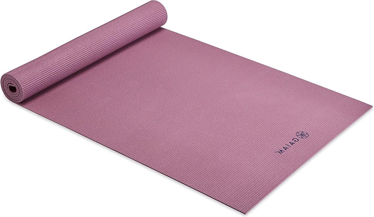 Solid 5mm Roze Yoga Mat - Gaiam Unisex - Anti-Slip Eco-vriendelijk