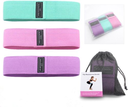 Sport-Goods - Weerstandsbanden - Booty bands - Resistance bands - Fitness elastiek - 3 stuks - (Weerstandsband)