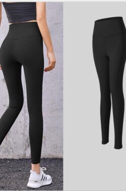 Sportlegging – Yogalegging – High Waist – Zwart – Maat: L