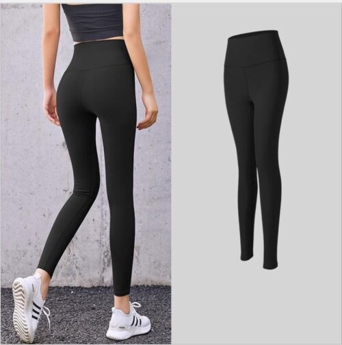 Sportlegging - Yogalegging - High Waist - Zwart - Maat: M