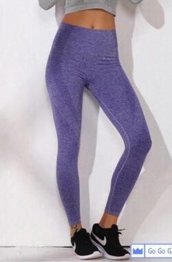 Sportlegging | high waist | naadloos | sneldrogend | squatproof | paars | M