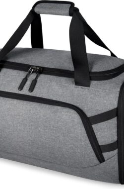 Sporttas 40l-55l voor mannen en vrouwen met schoenenvak en natte tas – weekendtas voor sportschool, zwemmen, yoga – zwart Grijs 55L