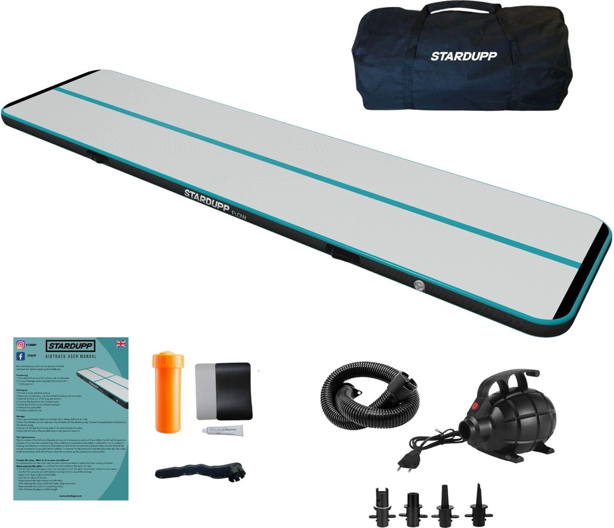 Stardupp Flow Airtrack - Turnmat - Yogamat - Judomat - 4 Meter x 10 CM