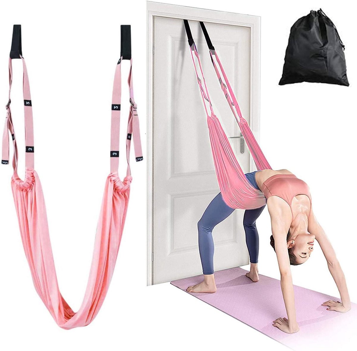 Stretchband voor taille, rug en benen - Assistent trainer voor been stretching en rug split - Inversie riem voor yoga, fitness, dans, ballet - Gymnastiek