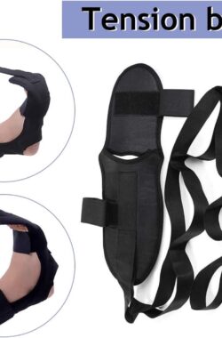 Stretching Strap stretchband fascia strecker yoga stretch ring stretchband yogariem fascia strekker painless benen band voor yoga, fysiotherapie revalidatie training (zwart)