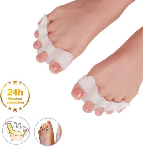 Tenenspreider (2 Stuks) - Voor Alle Tenen - Correctie - Hamertenen - Hallux Valgus - Pijnvermindering - Per Paar - Tenenspreiders - Zacht, Flexibel en Hygiënisch - Siliconengel - One Size