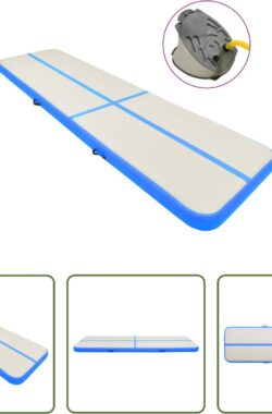 The Living Store Opblaasbare Sportmat – 800 x 100 x 20 cm – Schokabsorberend en Waterdicht