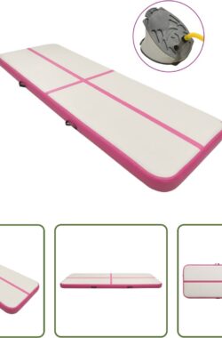 The Living Store Opblaasbare Sportmat – Grote Gymnastiekmat – Schokabsorberend – Anti-slip – Waterdicht – 500 x 100 x 15 cm