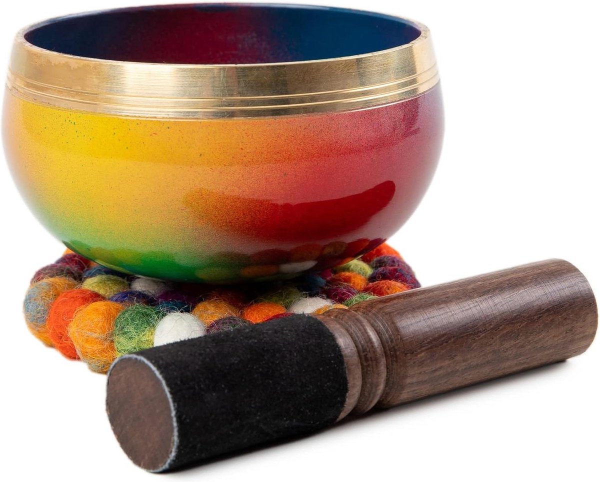 Tibetaanse klankschaal set voor beginners - gemakkelijk spelen - handgemaakte mindfulness meditatie - holistisch geluid - 7 chakra genezing cadeau - Himalaya Bazaar