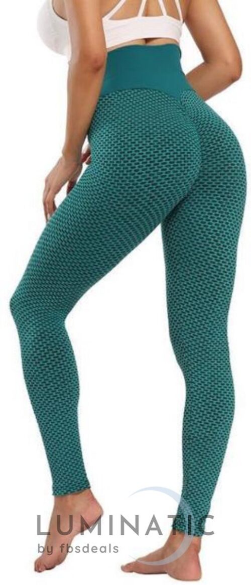 TikTok Legging - Sportlegging Dames - Squat Proof en Fitness Legging - Yoga Legging - High Waist Sport Legging - Anti Cellulite - Shapewear Dames - Push Up - Butt Lifter - Sportkleding Dames | Luminatic® | Groen | S