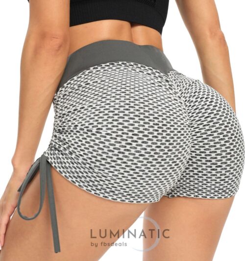 Tiktok Shorts - Shorts Dames - Sportlegging Dames - Korte Legging Dames - High Waist - Shapewear Dames - Sportbroek Dames | Luminatic® | Licht Grijs | L