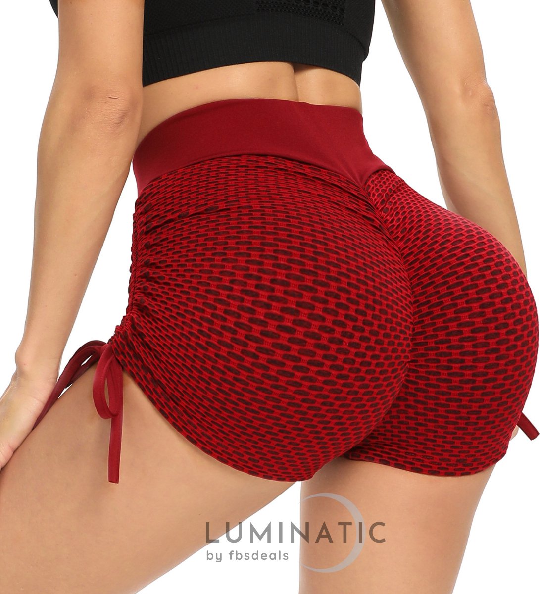 Tiktok Shorts - Shorts Dames - Sportlegging Dames - Korte Legging Dames - High Waist - Shapewear Dames - Sportbroek Dames | Luminatic® | Rood | M