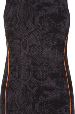 Top met boothals en met beha, snakeskin XS Loungewear shirt YOGISTAR