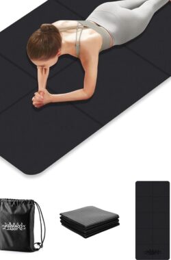 Travel Yoga Mat – Foldable Non-Slip TPE Mat for Travel Yoga Pilates