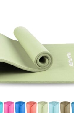 Tunturi NBR Yogamat Anti Slip – Fitnessmat Extra dik & zacht – Sportmat – 180x60x1.5cm – Incl Trainingsapp – Mint