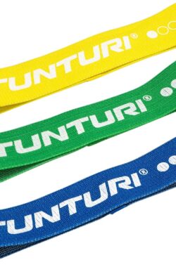 Tunturi Weerstandsbandset textiel – resistance bands – 3 weerstanden – Incl. gratis fitness app