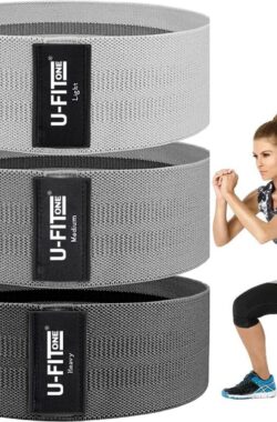 U Fit One Resistance band set – Weerstandsbanden – Booty Band – YogaΠlates – Fitness Elastiek set- Stretch band – Thuis sporten – Home Gym