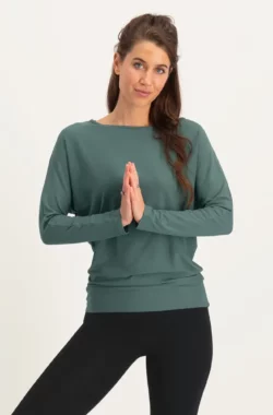 Urban Goddess Budhi Longsleeve Bamboe Yoga Shirt- Forest