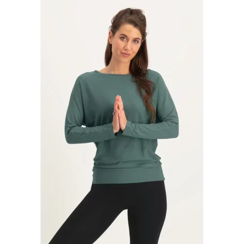 Urban Goddess Budhi Longsleeve Bamboe Yoga Shirt- Forest