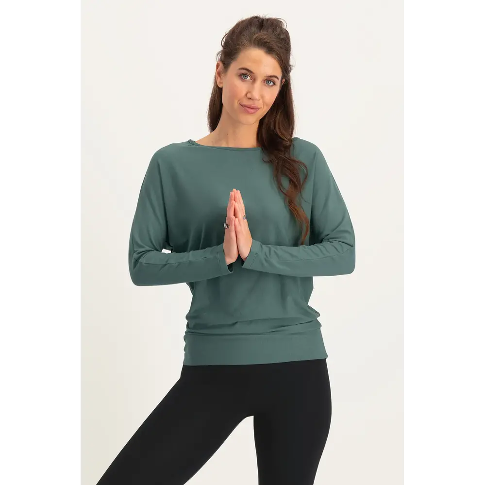 Urban Goddess Budhi Longsleeve Bamboe Yoga Shirt- Forest