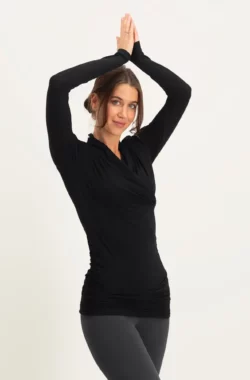 Urban Goddess Good Karma Duurzame Longsleeve Yoga Top – Onyx Black