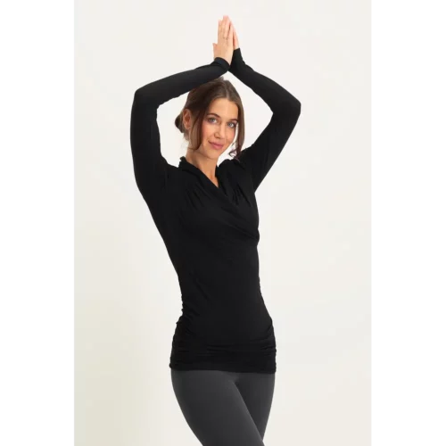 Urban Goddess Good Karma Duurzame Longsleeve Yoga Top - Onyx Black