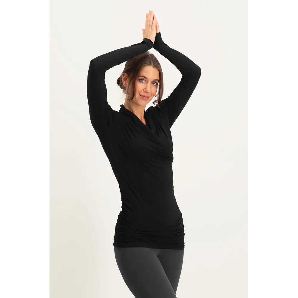 Urban Goddess Good Karma Duurzame Longsleeve Yoga Top - Onyx Black