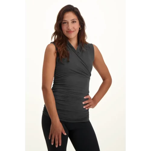 Urban Goddess Good Karma Lange Yoga Top - Ash