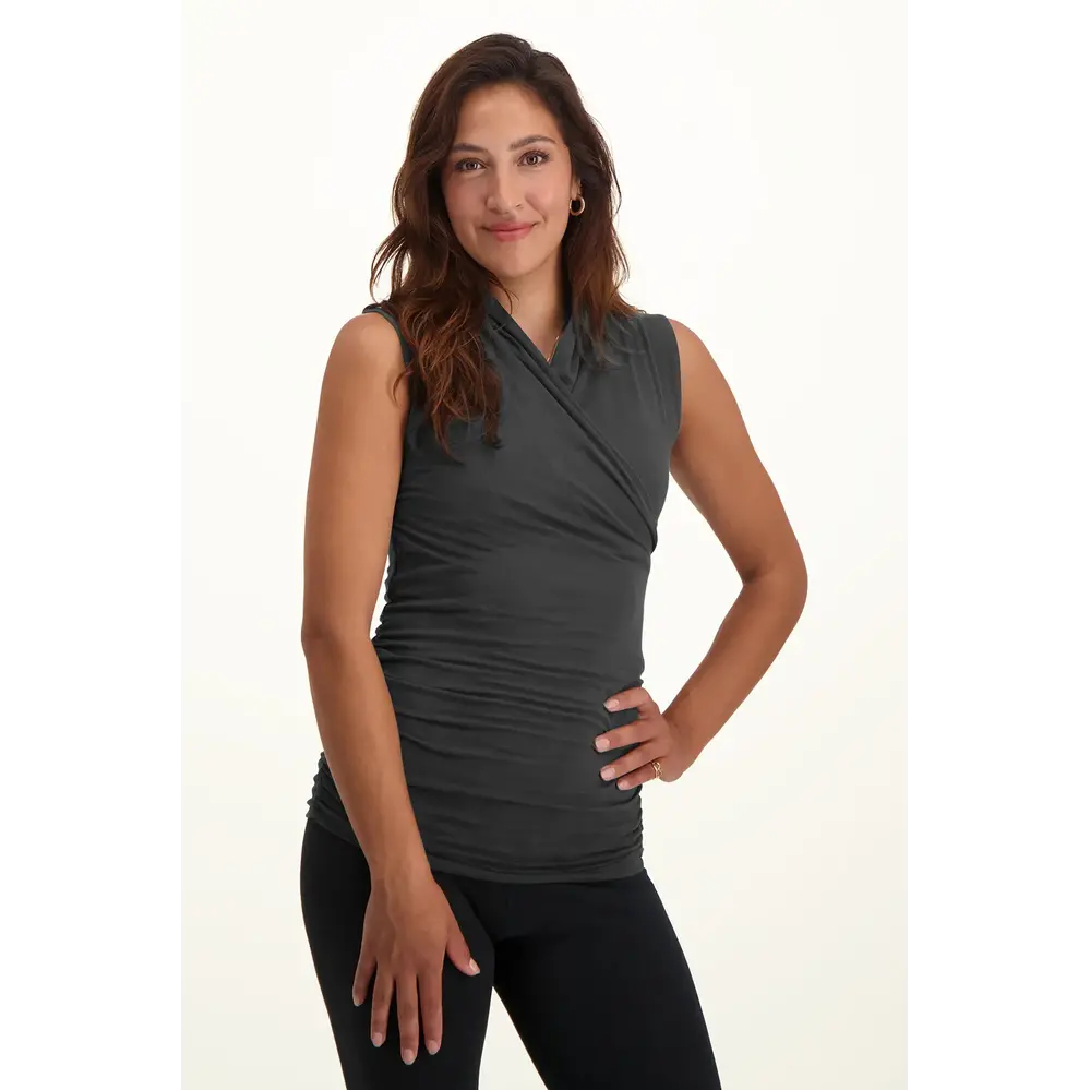 Urban Goddess Good Karma Lange Yoga Top - Ash